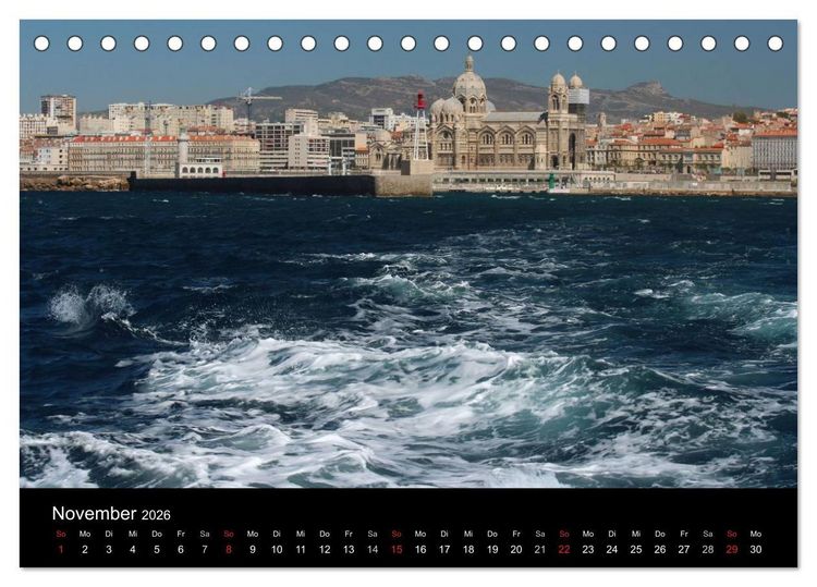 Produktbild: MARSEILLE - Die Hafenmetropole an der C&ocirc;te d'Azur (Tischkalender 2026 DIN A5 quer), CALVENDO Monatskalender