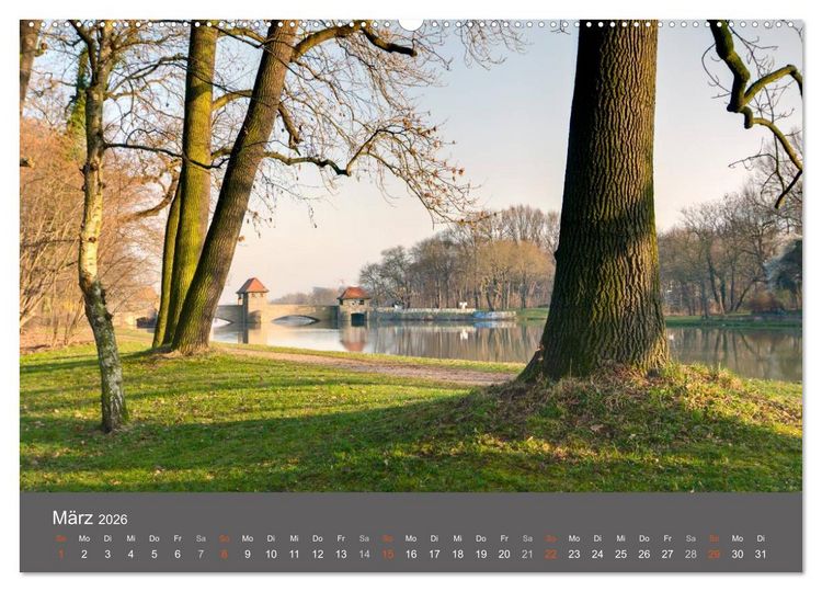 Produktbild: Leipzig - Parks und Landschaften (hochwertiger Premium Wandkalender 2026 DIN A2 quer), Kunstdruck in Hochglanz