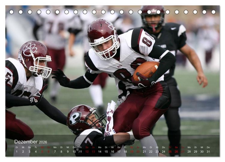 Produktbild: American Football - Touchdown (Tischkalender 2026 DIN A5 quer), CALVENDO Monatskalender