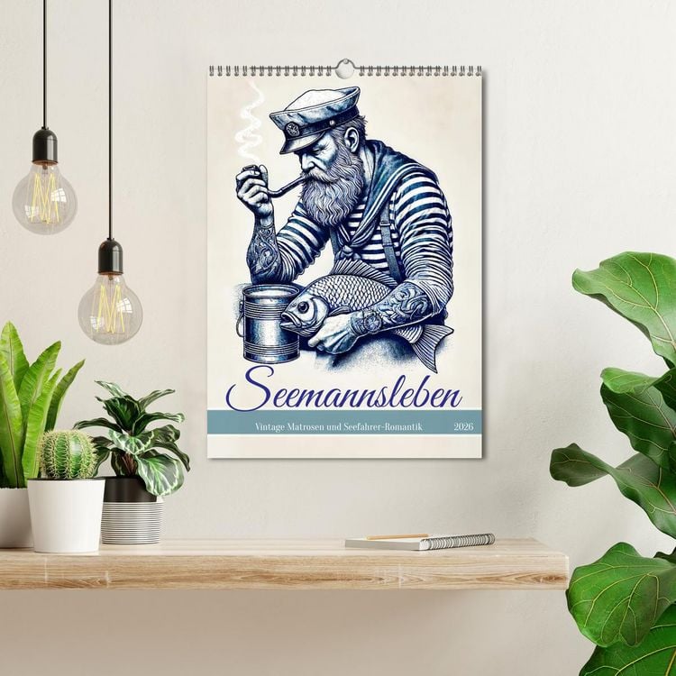 Produktbild: Seemannsleben - Vintage Matrosen und Seefahrer-Romantik (Wandkalender 2026 DIN A3 hoch), CALVENDO Monatskalender