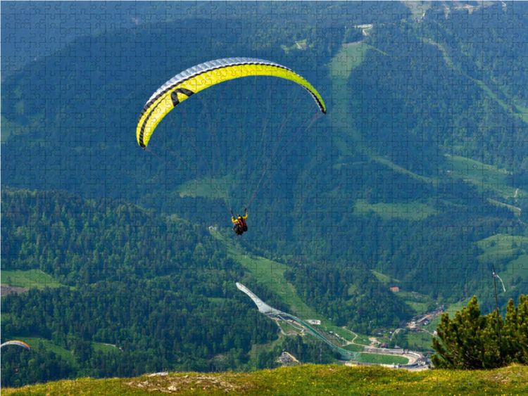 Produktbild: CALVENDO Puzzle Gleitschirmflieger am Wank 2000 Teile Lege-Gr&ouml;&szlig;e 90 x 67 cm Foto-Puzzle Bild von Dieter-M. Wilczek