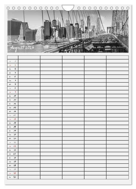 Produktbild: NEW YORK CITY Teamplaner (Wandkalender 2026 DIN A4 hoch), CALVENDO Monatskalender