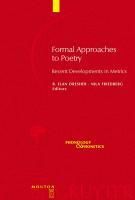 Produktbild: Formal Approaches to Poetry