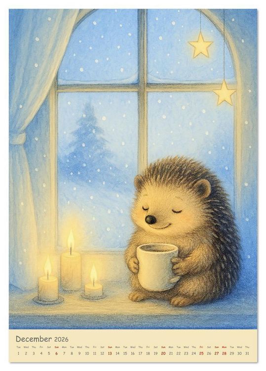 Produktbild: A year like a soft pillow - Animal moments of wellbeing (Desk Calendar 2026 DIN A5 portrait), CALVENDO 12 Month DeskCalendar