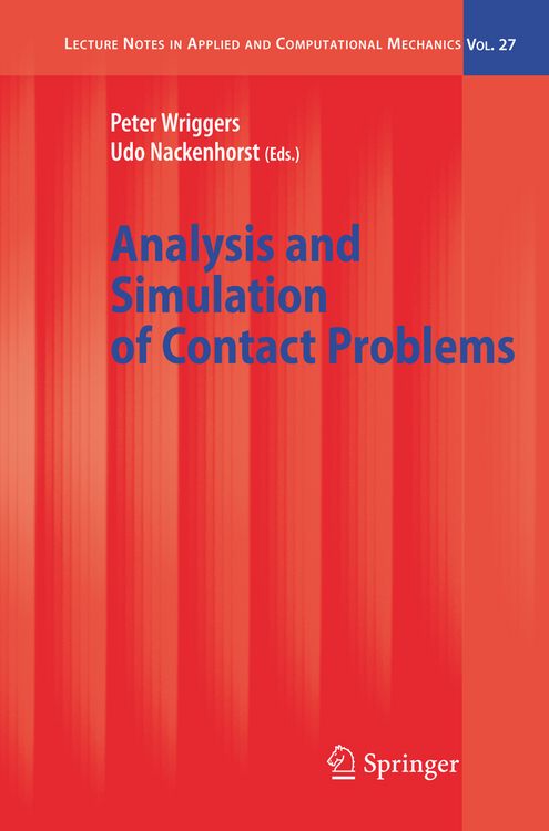 Produktbild: Analysis and Simulation of Contact Problems