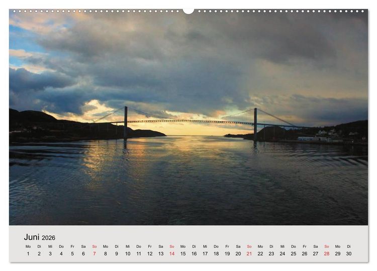 Produktbild: Mit den Hurtigruten unterwegs (hochwertiger Premium Wandkalender 2026 DIN A2 quer), Kunstdruck in Hochglanz