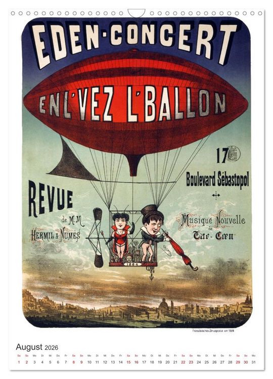 Produktbild: Ballonfahren Kalender (Wandkalender 2026 DIN A3 hoch), CALVENDO Monatskalender