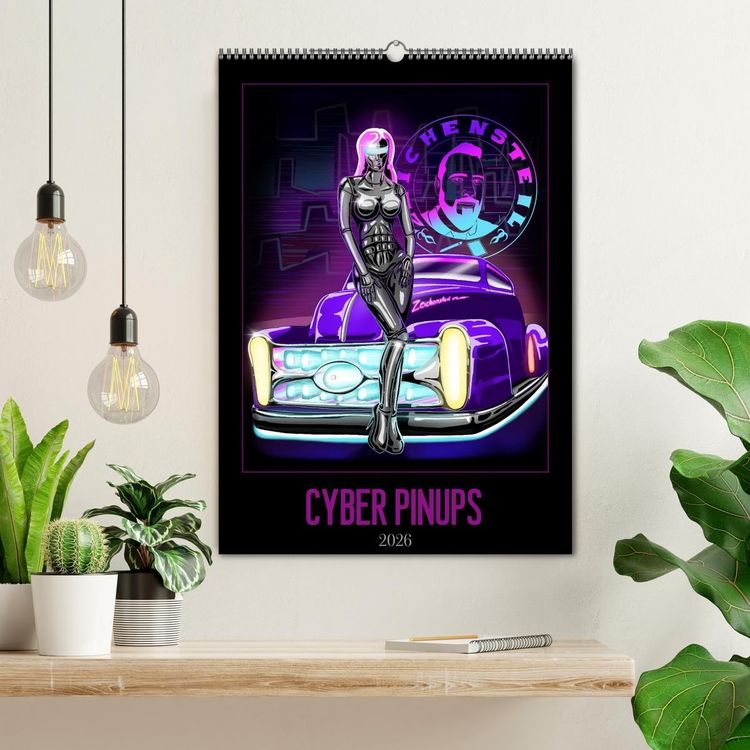 Produktbild: CYBER PINUPS (Wandkalender 2026 DIN A2 hoch), CALVENDO Monatskalender