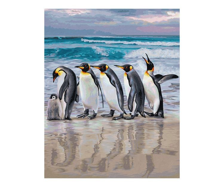 Produktbild: Schipper 609130887 - Malen nach Zahlen, Kaiserpinguine, 40 x 50 cm
