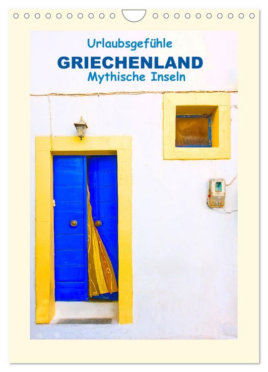 Produktbild: Urlaubsgef&uuml;hle - Griechenland Mythische Inseln (Wandkalender 2026 DIN A4 hoch), CALVENDO Monatskalender