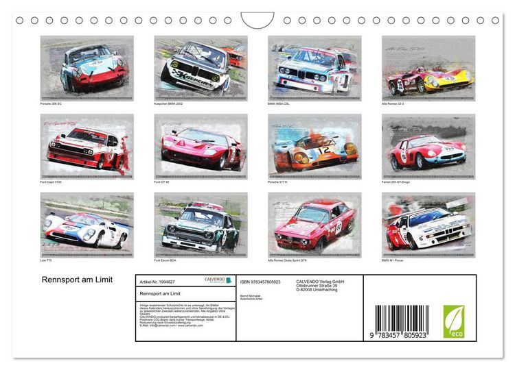 Produktbild: Rennsport am Limit (Wandkalender 2026 DIN A4 quer), CALVENDO Monatskalender