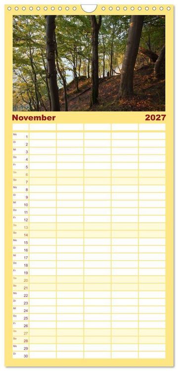 Produktbild: Familienplaner 2027 - R&uuml;gen und Hiddensee - Momente einer Reise mit 5 Spalten (Wandkalender, 21 x 45 cm) CALVENDO