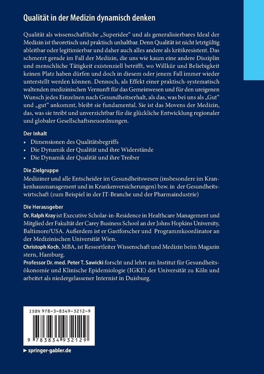 Produktbild: Qualit&auml;t in der Medizin dynamisch denken