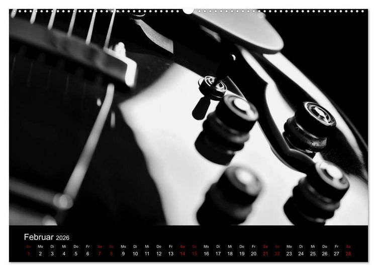 Produktbild: Regelwerke - Details alter E-Gitarren (hochwertiger Premium Wandkalender 2026 DIN A2 quer), Kunstdruck in Hochglanz