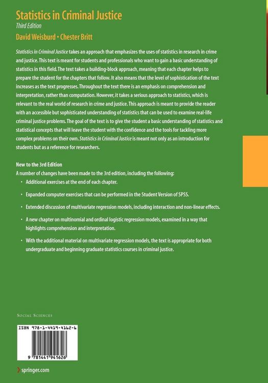 Produktbild: Statistics in Criminal Justice