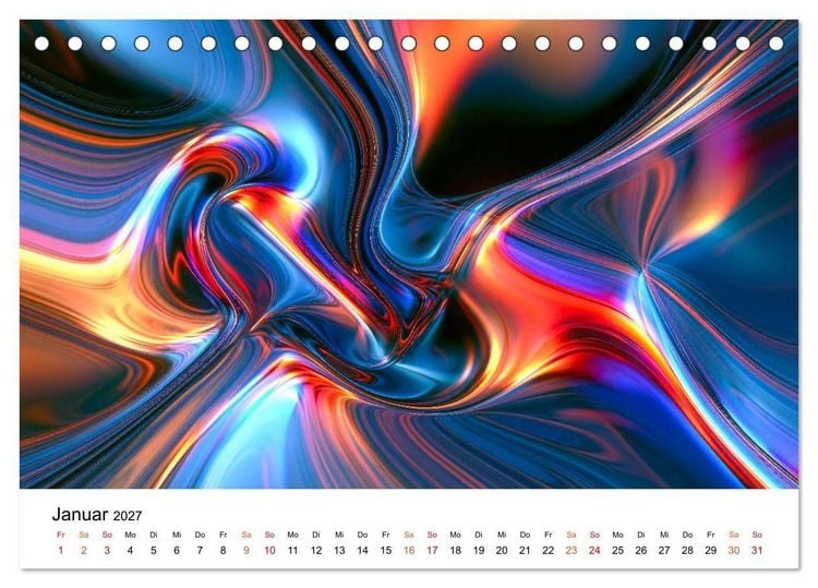 Produktbild: Spektrale Formwelten (Tischkalender 2027 DIN A5 quer), CALVENDO Monatskalender