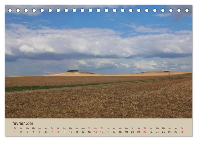 Produktbild: Paysages de l'Yonne (Calendrier de bureau 2026 DIN A5 vertical), CALVENDO calendrier mensuel