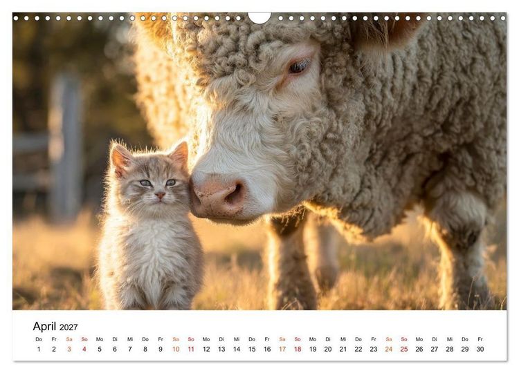 Produktbild: Beste Freunde - ein tierisch buntes Miteinander (Wandkalender 2027 DIN A3 quer), CALVENDO Monatskalender
