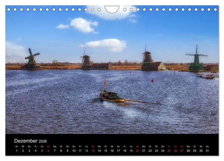 Produktbild: Die Niederlande (Wandkalender 2026 DIN A4 quer), CALVENDO Monatskalender