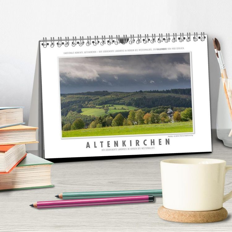 Produktbild: Emotionale Momente: Altenkirchen - der lebenswerte Landkreis im Norden des Westerwaldes. (Tischkalender 2026 DIN A5 quer), CALVENDO Monatskalender