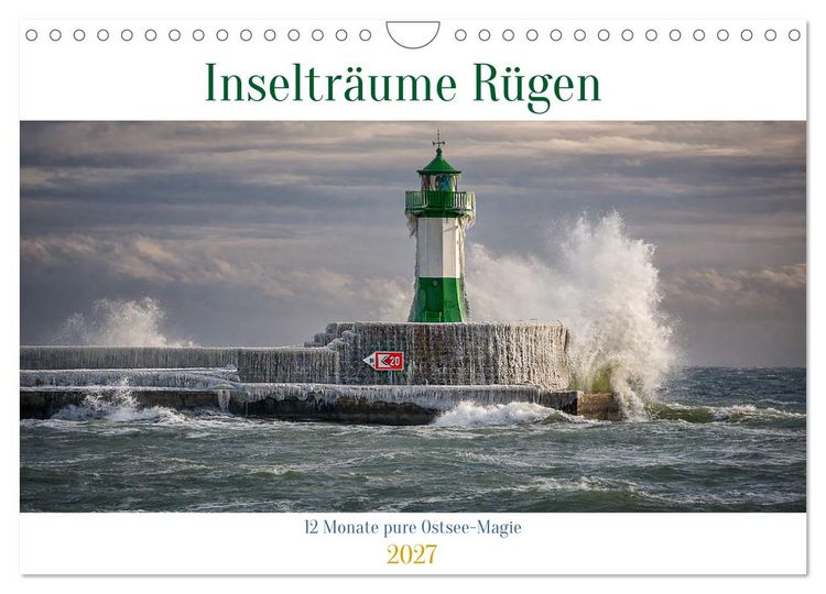Produktbild: Inseltr&auml;ume R&uuml;gen &ndash; 12 Monate pure Ostsee-Magie (Wandkalender 2027 DIN A4 quer), CALVENDO Monatskalender