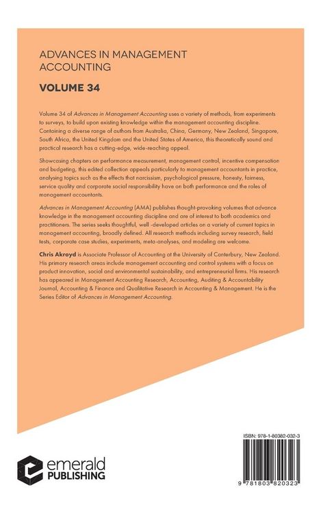 Produktbild: Advances in Management Accounting