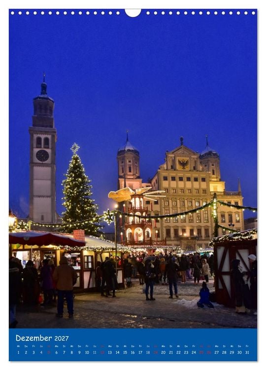 Produktbild: Spaziergang durch Augsburg (Wandkalender 2027 DIN A3 hoch), CALVENDO Monatskalender