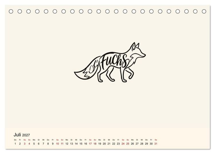 Produktbild: Buchstabentiere (Tischkalender 2027 DIN A5 quer), CALVENDO Monatskalender