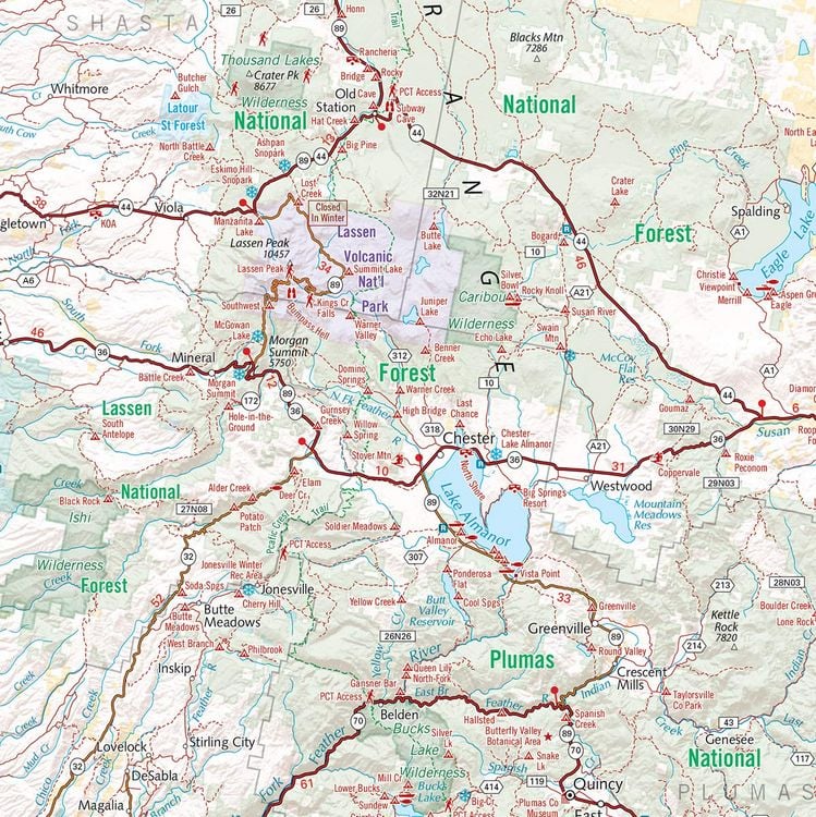 Produktbild: Northern California Recreation Map