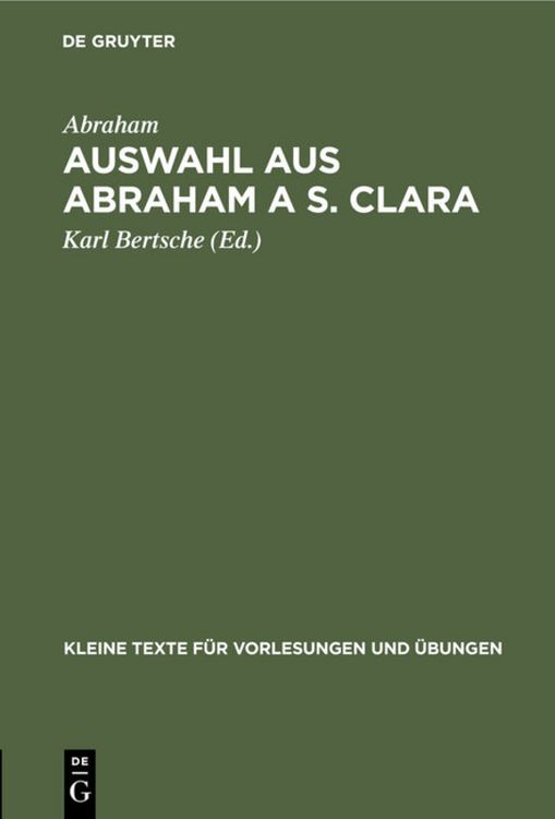 Produktbild: Auswahl aus Abraham a S. Clara
