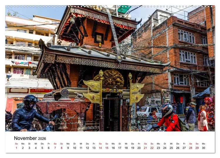 Produktbild: Impressionen aus Kathmandu (Wandkalender 2026 DIN A2 quer), CALVENDO Monatskalender