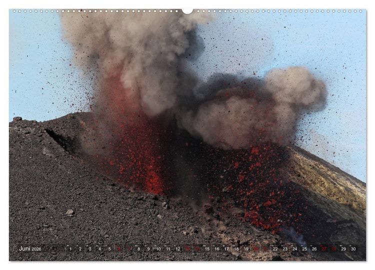 Produktbild: Vulkane - Magma, Lava, Eruptionen (hochwertiger Premium Wandkalender 2026 DIN A2 quer), Kunstdruck in Hochglanz