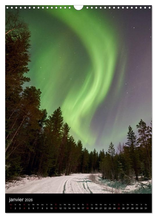 Produktbild: Aurora Borealis en Scandinavie (Calendrier mural 2026 DIN A3 horizontal), CALVENDO calendrier mensuel