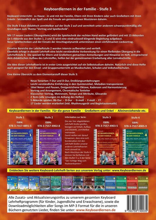 Produktbild: Keyboardlernen in der Familie (Stufe 3)