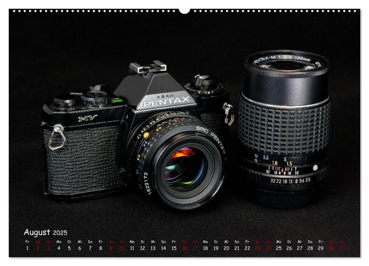 Produktbild: Legend&auml;re Kameras der Marke Pentax (hochwertiger Premium Wandkalender 2025 DIN A2 quer), Kunstdruck in Hochglanz
