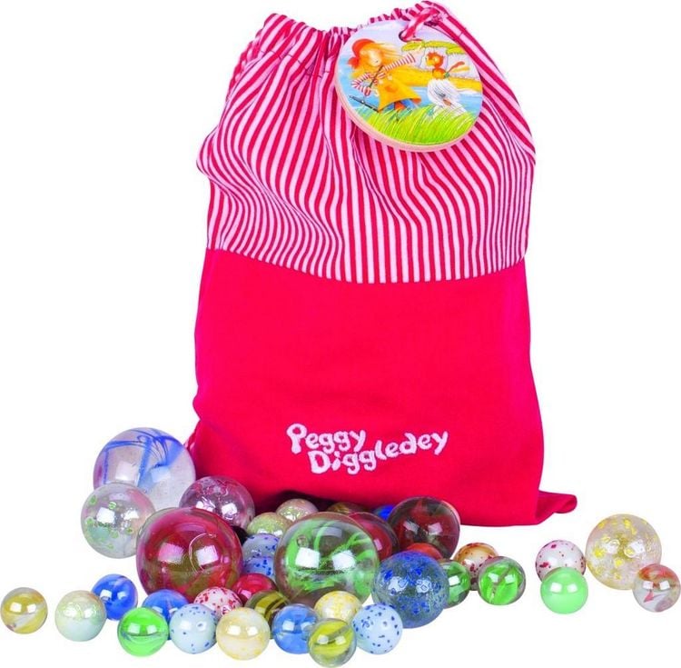 Produktbild: Peggy Diggledey Mein Murmelbeutel mit Murmeln