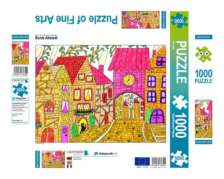 Produktbild: CALVENDO Puzzle Bunte Altstadt 1000 Teile Lege-Gr&ouml;&szlig;e 640 x 480 cm Foto-Puzzle Bild von None Sarnade
