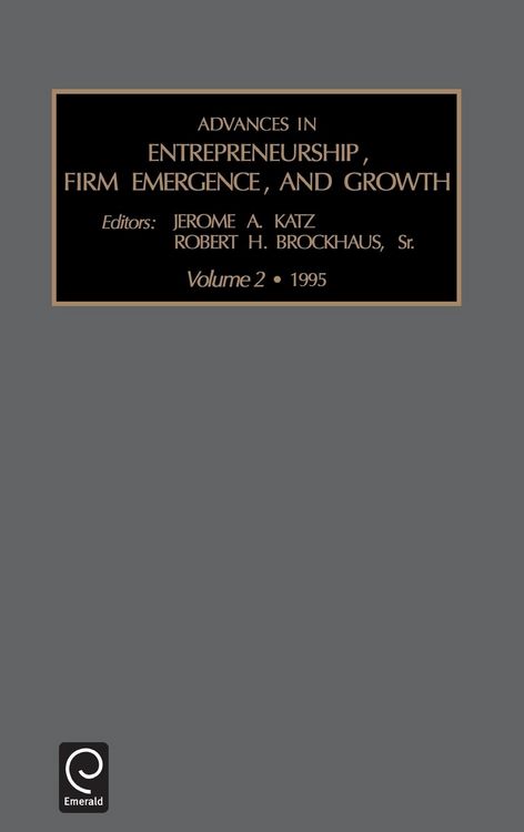 Produktbild: Advances in Entrepreneurship, Firm Emergence and Growth