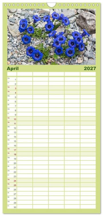 Produktbild: Familienplaner 2027 - Allg&auml;u - Natur pur mit 5 Spalten (Wandkalender, 21 x 45 cm) CALVENDO