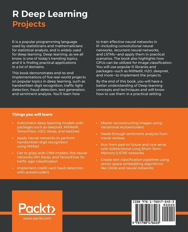 Produktbild: R Deep Learning Projects