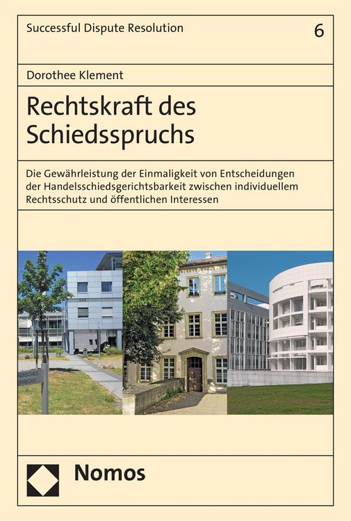 Produktbild: Rechtskraft des Schiedsspruchs
