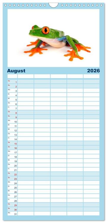 Produktbild: Familienplaner 2026 - Farbenpracht der Fr&ouml;sche mit 5 Spalten (Wandkalender, 21 x 45 cm) CALVENDO