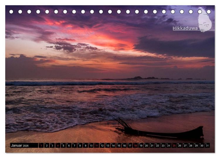 Produktbild: Sri Lanka, eine Reise &uuml;ber die Insel der King Coconut (Tischkalender 2026 DIN A5 quer), CALVENDO Monatskalender