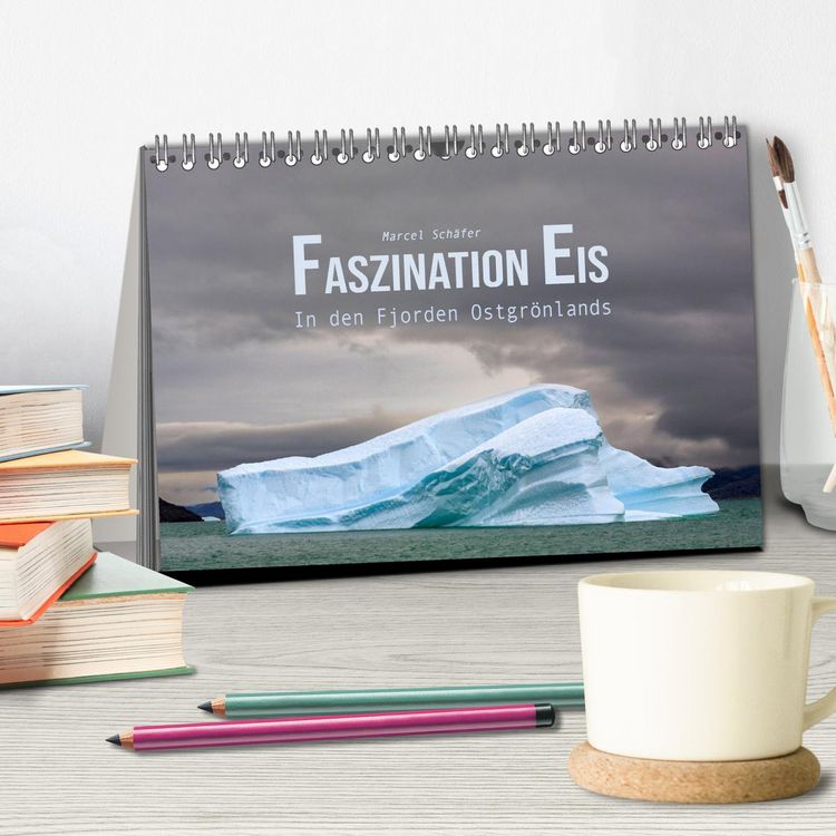Produktbild: Faszination Eis - In den Fjorden Ostgr&ouml;nlands (Tischkalender 2026 DIN A5 quer), CALVENDO Monatskalender