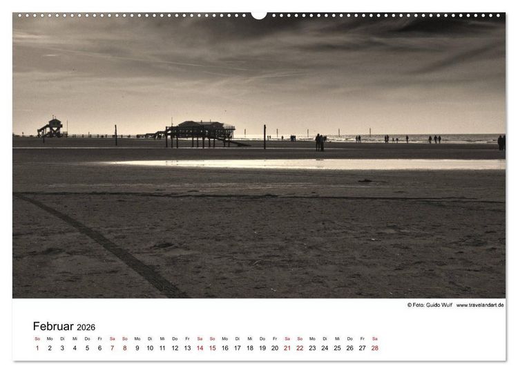 Produktbild: Sankt Peter-Ording. Ein Traum an der Nordsee (hochwertiger Premium Wandkalender 2026 DIN A2 quer), Kunstdruck in Hochglanz