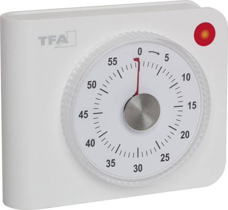 Produktbild: TFA Dostmann Elektronischer Timer Timer Wei&szlig; analog