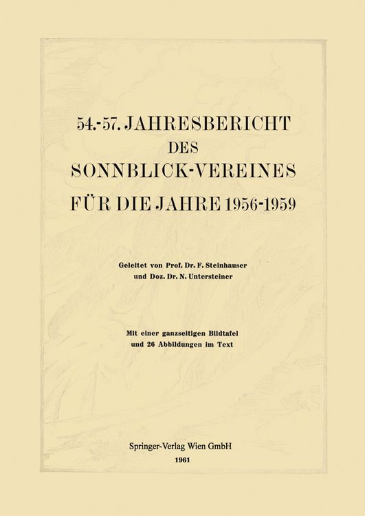 Produktbild: 54.&ndash;57. Jahresbericht des Sonnblick-Vereines f&uuml;r die Jahre 1956&ndash;1959