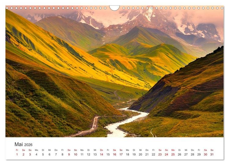 Produktbild: Georgien - Einmalige Landschaften (Wandkalender 2026 DIN A3 quer), CALVENDO Monatskalender