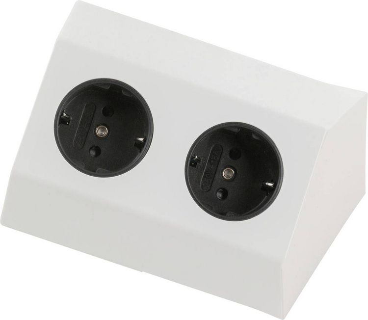 Produktbild: Heitronic 500069 Steckdosenleiste Wei&szlig;, Silber 1St.