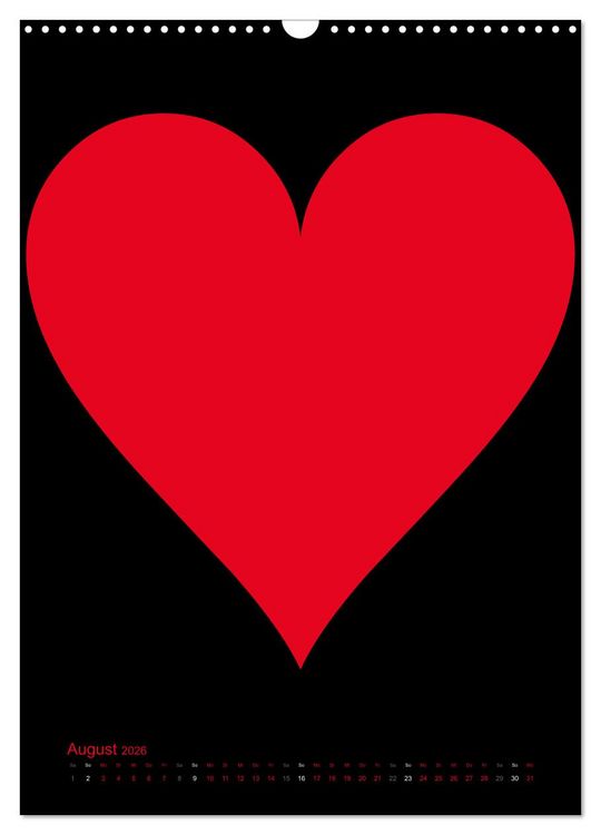 Produktbild: Foto- und Bastelkalender &bdquo;LIEBE&ldquo; in der Farbe Schwarz (Wandkalender 2026 DIN A3 hoch), CALVENDO Monatskalender